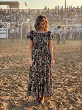 Style & Co. Leopard-Print Maxi Dress in Brown and Black